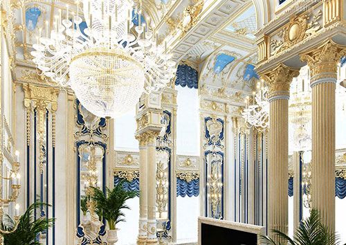 طراحی ویلا قصر کلاسیک لاکچری